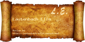 Lautenbach Ella névjegykártya